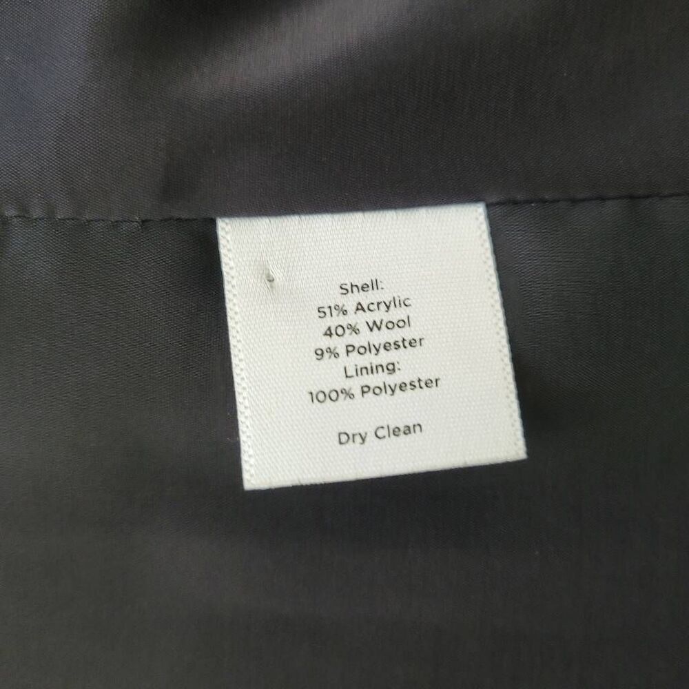 Talbots wool blend black chanel inspired blazer office workwear goth preppy acad - Picture 7 of 12